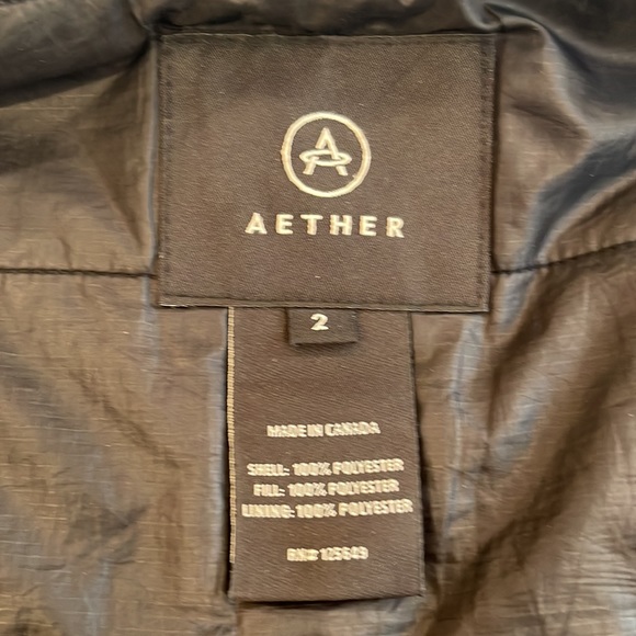 Aether Apparel men’s size “2” (M) black light weight hooded jacket. - Picture 5 of 8